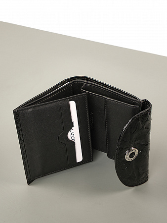 LACCOMA кошелек LA-2075-черный лак мятый LACCOMA кошелек LA-2075-черный лак мятый