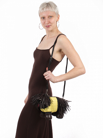 LACCOMA сумка ИГР2501-болонка-кофейный-желтый